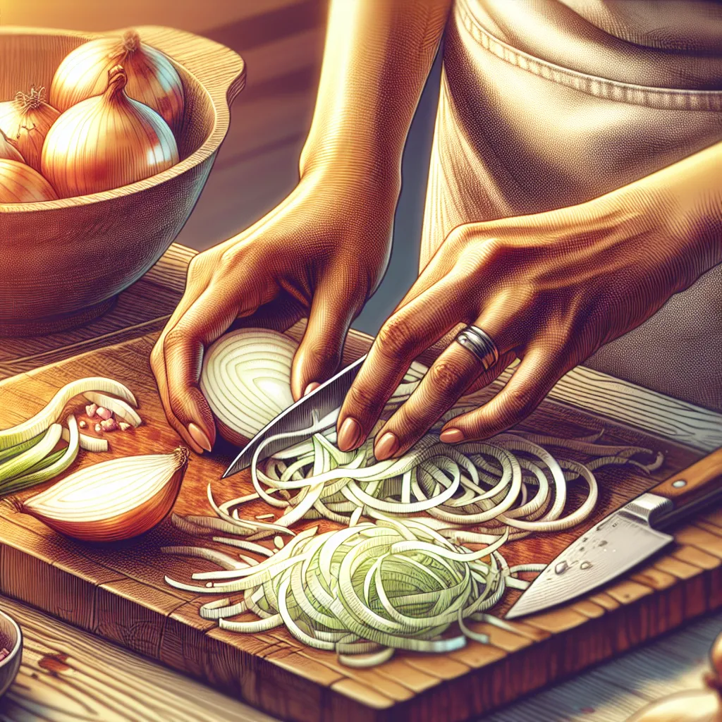 Jak pokroić cebulę w piórka: Techniki kuchenne